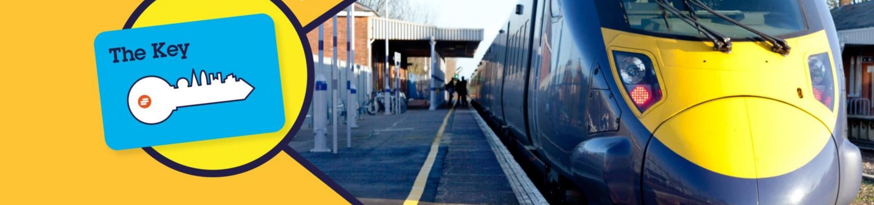 a close up of a train station