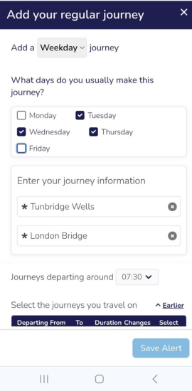 Journey Alerts website 3