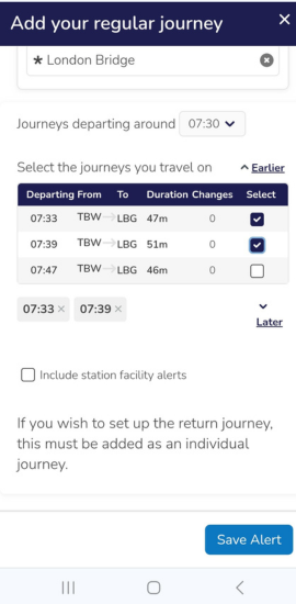 Journey Alerts in website 4